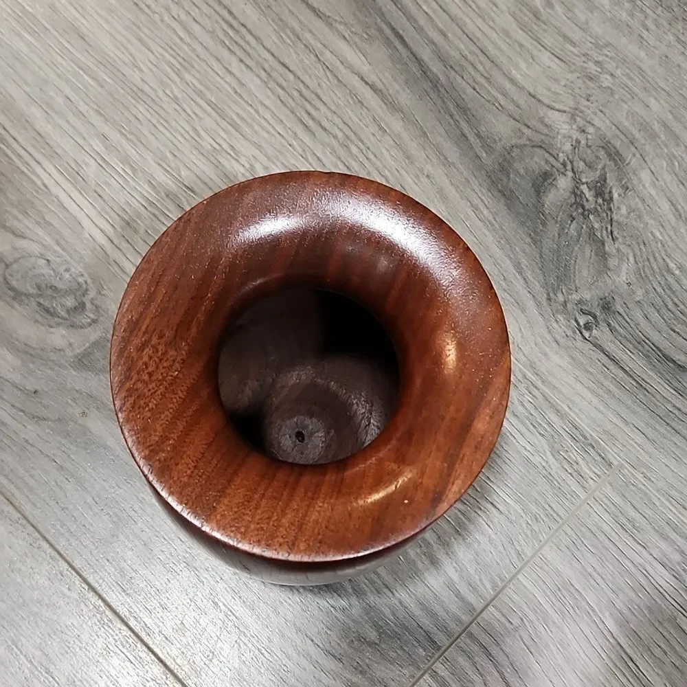 Vintage Wooden Dark Vase - Picture 2 of 6